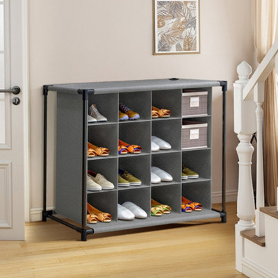 Breeins Four-layer Sixteen-grid Non-woven Simple Economical Shoe Rack ...