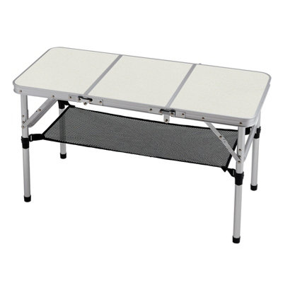 Breeins Tri-fold Height Adjustable Camping Table with Carrying Handle ...