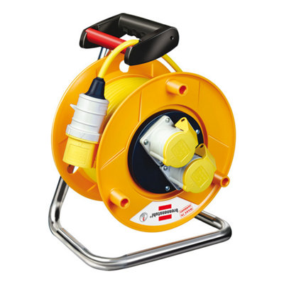 Brennenstuhl 110V Cable Reel - Extra Heavy Duty 2.5mm Thick Cable - 25 Metre Cable Length - 1131953