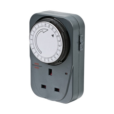 Brennenstuhl 24 hour Timer Plug - Plug In Timer Programmable Timer Socket Plug