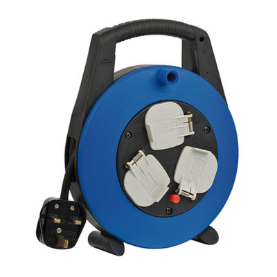 Brennenstuhl 3-Way Cable Reel  5 Metre Heavy Duty Cable - Cassette Reel 13A / 240V