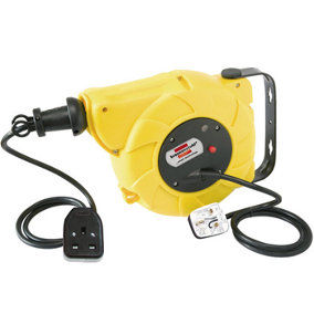 Brennenstuhl Automatic Retractable Cable Reel - Wall Or Ceiling Mounting - 9 Metres Heavy Duty Cable
