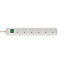Brennenstuhl Eco-Line 6-way Extension Lead - 1.5 Metre Cable - White