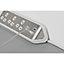 Brennenstuhl Estilo Corner Extension Lead With USB - Stainless Steel - Silver & White