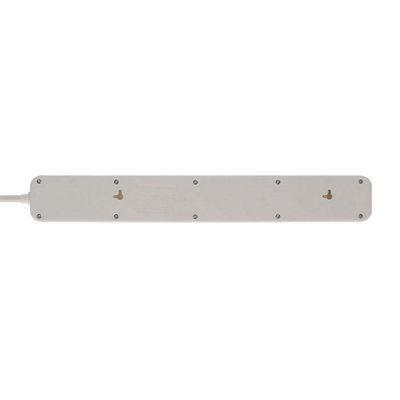 Brennenstuhl Extension Lead With Surge Protection - 6 Sockets - 2 Metre Cable