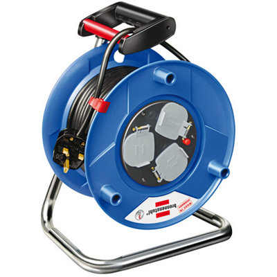 Brennenstuhl Garant 3-Way Socket Outlet Cable Reel 25m Heavy Duty Cable