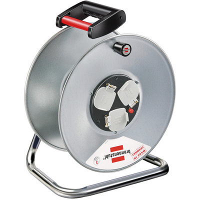 Brennenstuhl Garant Cable Reel - Empty Cable Reel -Steel Rustproof - Holds 50m of Cable