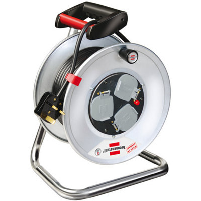 Brennenstuhl Garant Heavy Duty Cable Reel Steel Rustproof - 2.5mm Thick Cable - 20 Metres