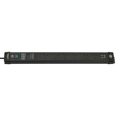 Brennenstuhl Premium-Line 6 Gang Extension Lead with Surge Protection ...