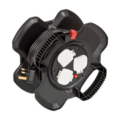 Brennenstuhl Rubber Cable Reel - Heavy Duty 15 Metre Cable - Made in Germany - 3 Year Guarantee