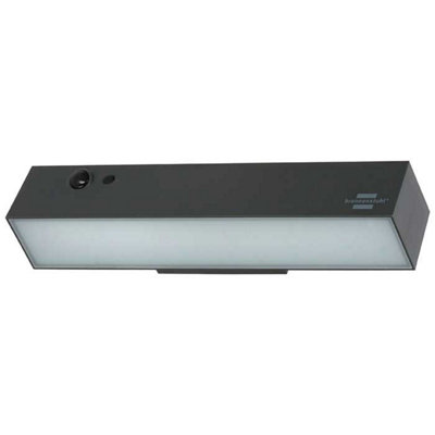 Brennenstuhl Solar LED-padverlichting/buitenverlichting met infrarood bewegingsmelder en schemeringssensor (IP44, met zonnecel, 3 batterijen) zilver