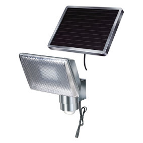 Brennenstuhl Solar-Powered Floodlight Light Security Light With PIR Motion Sensor - Aluminium