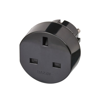 Brennenstuhl Travel Plug - UK to Europe Plug Adapter GB/EU Plug Socket UK to EU