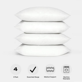 Brentfords 4 pack Luxury Soft Pillows Hollow Fibre