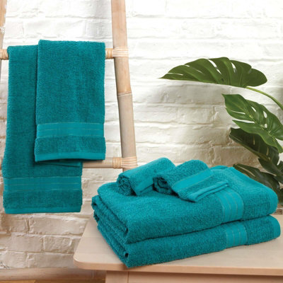 Teal sale bathroom towels