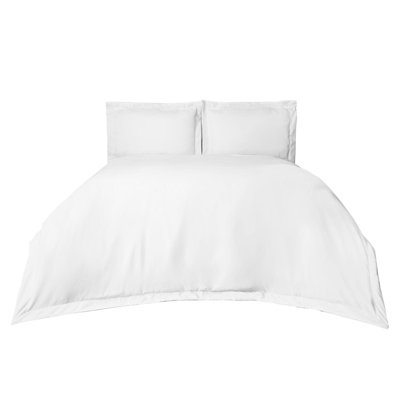 Brentfords Oxford Edge Hotel Duvet Cover Pillowcase Set, White King