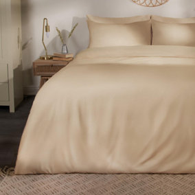 Brentfords Plain Duvet Cover Pillowcase Bedding Set