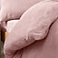 Brentfords Teddy Duvet Cover with Pillow Case Bedding Set, Blush - King