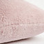 Brentfords Teddy Fleece 4 x Cushion Covers Square Soft, 18" x 18" - Blush
