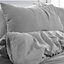 Brentfords Washed Linen Duvet Cover with Pillowcase Set, Silver Grey - Double