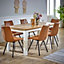 Breo Solid Mango Wood White Dining Table 170Cm