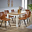 Breo Solid Mango Wood White Dining Table 170Cm