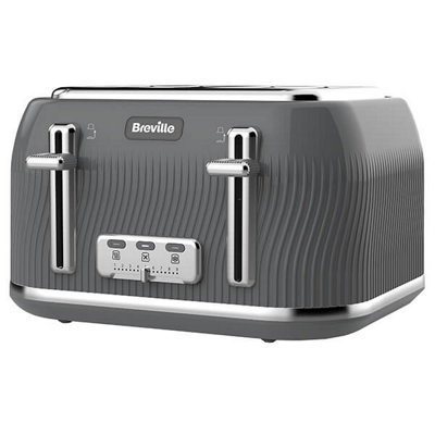 Breville Flow 4 Slice Toaster Grey DIY at B&Q