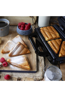 Breville Ultimate Deep Fill Toastie Maker | 2 Slices Sandwich Toaster | Removable Non-Stick Plates | Stainless Steel | Black [VST082 - Foto 4