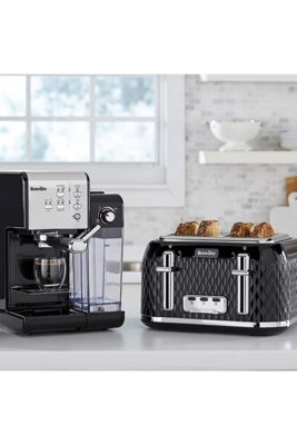 Breville VTT786 Curve Black & Chrome 4-Slice Toaster