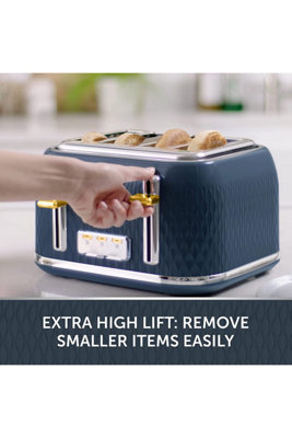 Breville VTT965 Curve Navy Gold 4 Slice Toaster