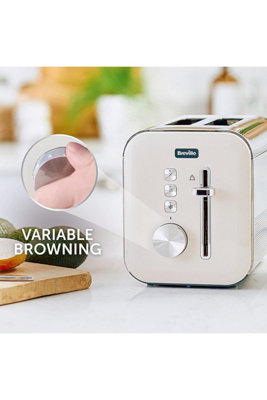 Breville VTT702 4 Slices Toaster 2000 Watt Power Capacity - CREAM 220-240  Volt 50 Hz NOT FOR USA