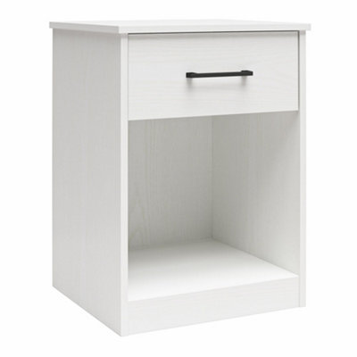 BrEZ Build Pearce 1 Drawer Nightstand White