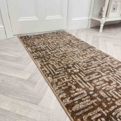Bria Tile/Greige Hall Runner Carpet Runner Rug