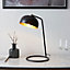 Briane Black and Antique Brass Industrial Style 1 light Table Light