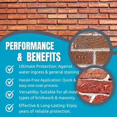 Brick Sealer and Waterproofer, (Smartseal), Water Proofer and Damp Proofer, Breathable, 10 Year Protection, 25L