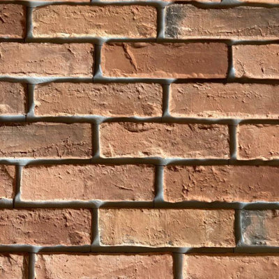 Brick with Grout: Bright Red with Grey Grout | DIY at B&Q