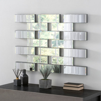 Brick Work Wall Mirror Bevelled