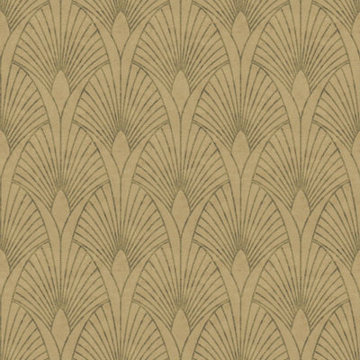 BRICOFLOR Beige Brown Art Deco Graphical Wallpaper Modern Geometric Pattern Wallpaper Great 10.05 x 0.53 m
