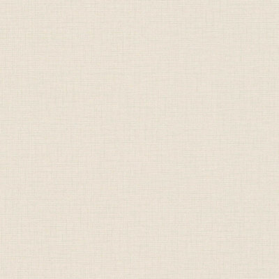BRICOFLOR Beige linen wallpaper Non woven wall coverings Glue and stick wallpaper ideal for living room 10,05 x 0,53 m