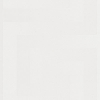BRICOFLOR Glossy Ivory Satin Big Greek Key Shiny Vinyl Wallpaper Washable Non-Woven Free Match Wallpaper 10.05 x 0.70 m