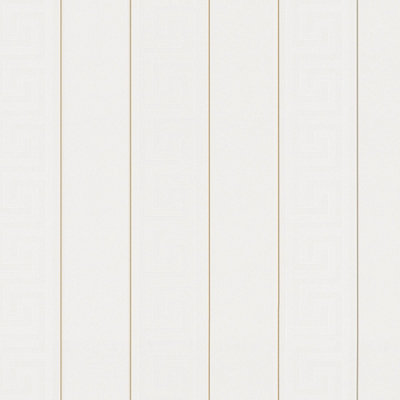 BRICOFLOR Metallic silver striped wallpaper Non woven wall coverings Glue and stick wallpaper 10.05 x 0.70 m