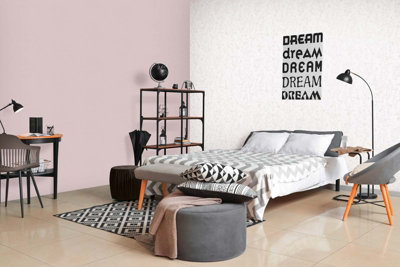 BRICOFLOR Non-woven wallpaper, floral wallpaper in grey, pink - 10,05 x 0,53 m