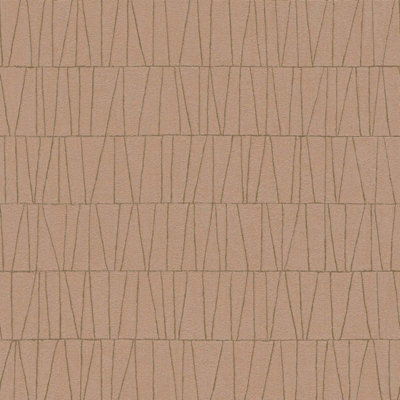 BRICOFLOR Non-woven wallpaper, geometric wallpaper in bronze, gold, pink - 10,05 x 0,53 m