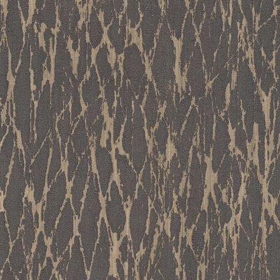 BRICOFLOR Non-woven wallpaper in black - 10,05 x 0,53 m