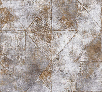 BRICOFLOR Non-woven wallpaper in gold - 10,05 x 0,53 m