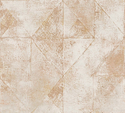BRICOFLOR Non-woven wallpaper in gold - 10,05 x 0,53 m