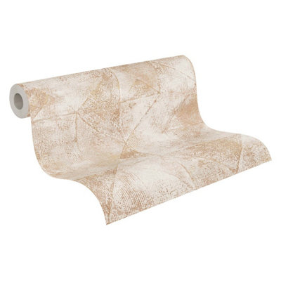 BRICOFLOR Non-woven wallpaper in gold - 10,05 x 0,53 m