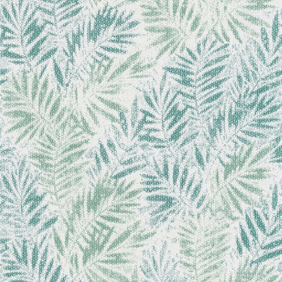 BRICOFLOR Non-woven wallpaper, leaf & palm wallpaper in white - 10,05 x 0,53 m