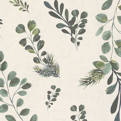 BRICOFLOR Non-woven wallpaper, leaf & palm wallpaper, vintage in beige, cream, green, white - 10,05 x 0,53 m