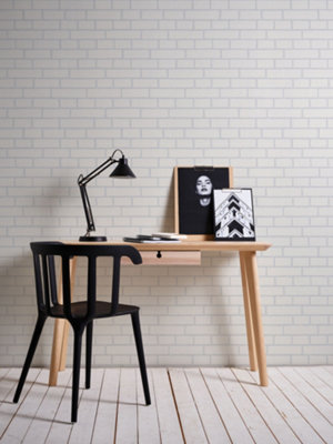 BRICOFLOR Non-woven wallpaper, paintable wallpaper in white - 10,05 x 0,53 m